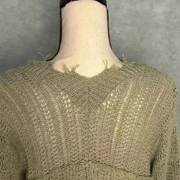 POL Small Distressed Color Block Pullover Hobo Beach Inspired Knit Top - Picture 5 of 10